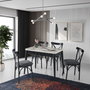 Hanah Home Dolunay - 1281 Mesa de comedor extensible mármol blanco